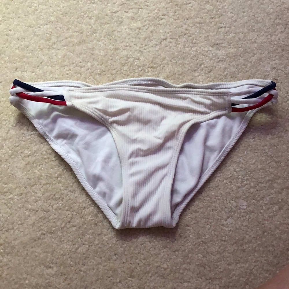 white bikini bottoms